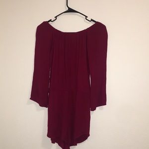 Burgundy Romper